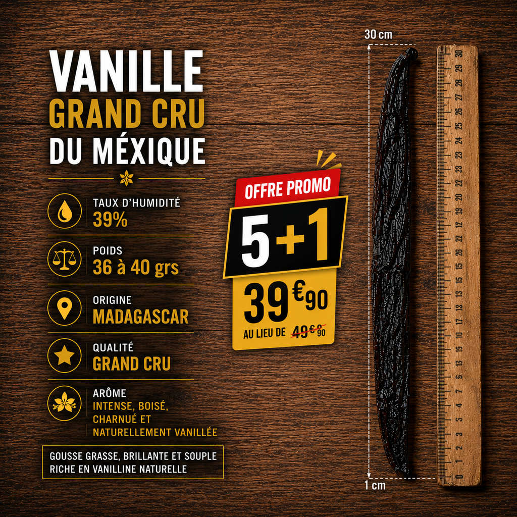Pack 5+1 Vanille Grand Cru du Mexique