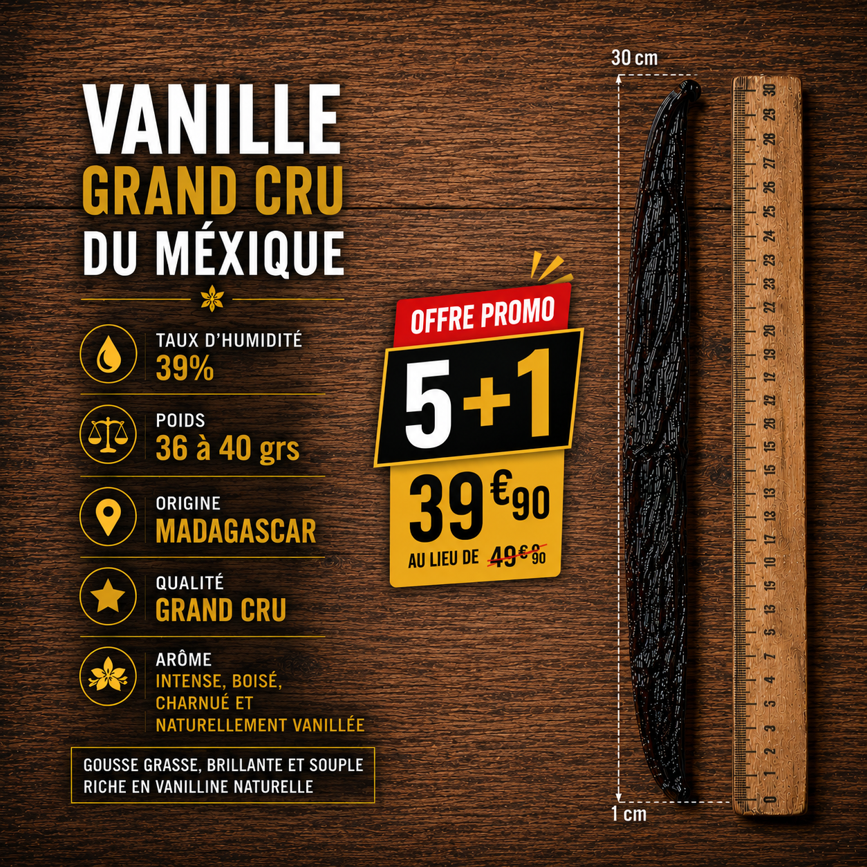 Pack 5+1 Vanille Grand Cru du Mexique